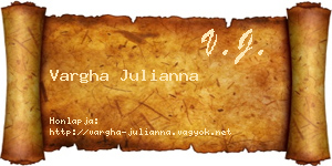 Vargha Julianna névjegykártya